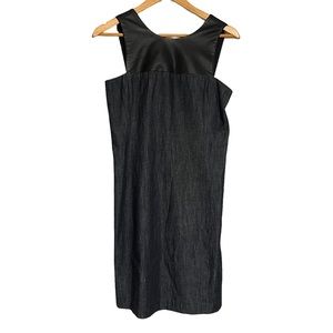 Lauren Ralph Lauren Women's Faux Leather Denim Dress Size 2